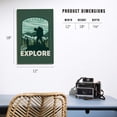 thumbnail image 5 of Spokane, Washington, Go Explore, Hiker, Contour Birch Wood Wall Sign (12x18 Rustic Home Decor, Ready to Hang Art), 5 of 5