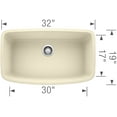 thumbnail image 5 of BLANCO VALEA Super Single Undermount - Biscuit, 5 of 7