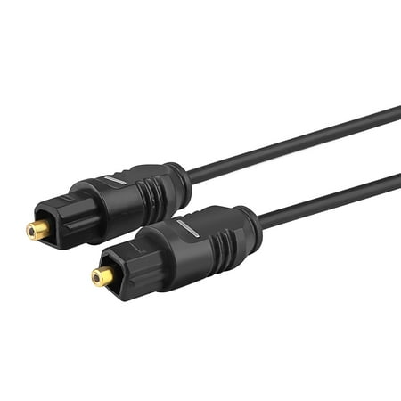 Insten 10' Digital Optical Audio TosLink Cable Cord Molded M/M, 10 FT, Black for LG Samsung Sound Bar