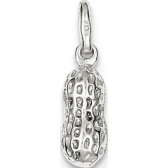 Sterling Silver Peanut Charm (20 X 6) Made In India qc4182