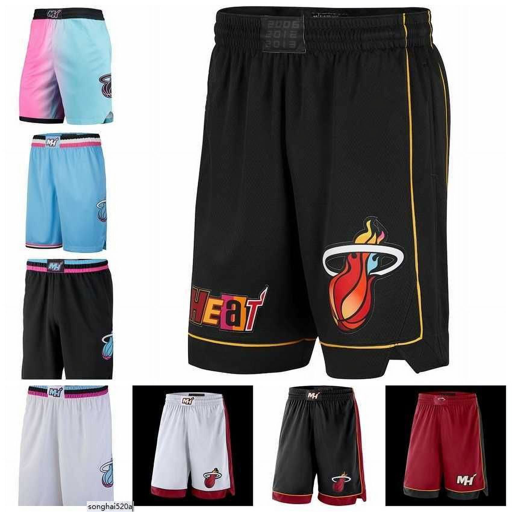 Nike NBA MH Miami Heat Basketball Shorts Black Sz 48