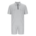 thumbnail image 6 of Mrmaere Men's V Neck Scrub Set Short Sleeve Pants 2 Piece Button Closure Stretchy Durable for Medical Work Gray M, 6 of 6