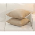 thumbnail image 3 of Mainstays Decorative Square Throw Pillow, Solid Texture, 18 in x 18 in, Tan, 2 Pack, 3 of 6