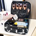 thumbnail image 3 of Bolsa organizadora de maquillaje gótica para Halloween de 9 canales con divisores ajustables, 3 of 8