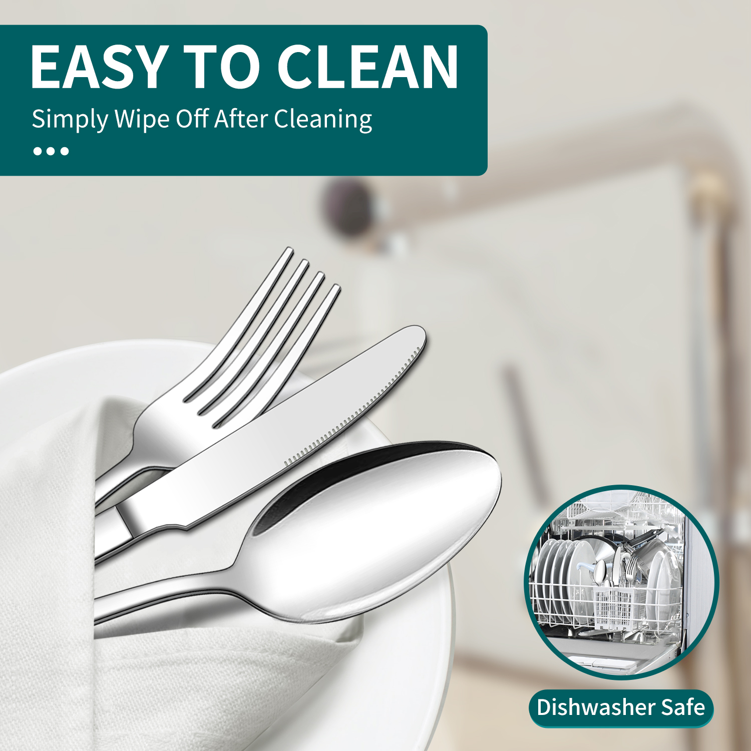 ENLOY 20-Piece Stainless Steel Flatware Set for 4 photo 5