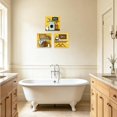 thumbnail image 4 of CCWACPP Laundry Room Decor Wall Art Yellow Laundry Sign Picture Canvas Farmhouse Wash Dry Fold Painting Rustic Bathroom Hotel Decor Framed (16.00" x 16.00" x 3PCS), 4 of 5