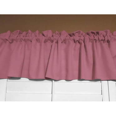 Solid Poplin Window Valance 58" Wide Rose Pink