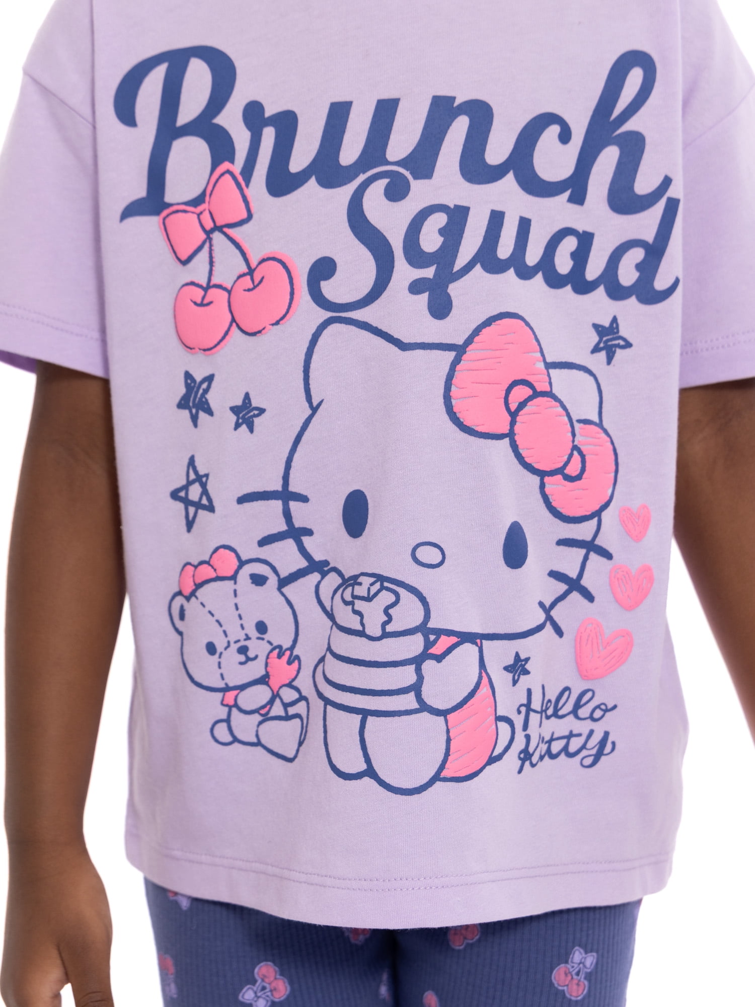 Hello Kitty Toddler Girls Graphic Tee and Bike Shorts Set, 2-Piece, Sizes 12M-5T