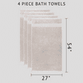 thumbnail image 3 of Ice Silver Bath Towels 27" x 54" Quick-Dry High Absorbent 100% Turkish Cotton Towel for Bathroom, Guests, Pool, Gym, Camp, Travel, College Dorm (Ice Silver, 4 Pack Bath Towel), 3 of 6