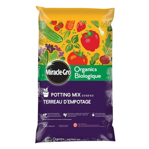 Miracle-Gro Biologique Terreau d’Empotage 25L