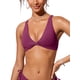 thumbnail image 1 of Top de Bikini CRZ YOGA con Escote en V y Diseño Cruzado Frontal Fucsia Talla S, 1 of 4
