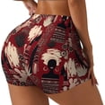 thumbnail image 2 of Kdxio African Women A Print Workout Shorts for Women Seamless Soft Smooth Gym Yoga Scrunch Active Shorts, 2 of 5