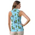 thumbnail image 2 of KEIAHUAN Golf Ball 1/4 Zip Up Tennis Golf T-Shirts for Women Quick Dry Stylish Pickle Sleeveless Athletic Shirts Lightweight Stylish Racerback Tennis Sport Tops with 2 Side Pockets, 2 of 7
