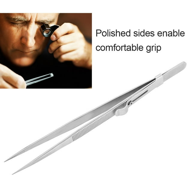 Straight/Curved Jewelry Tweezers, Stainless Steel Anti- Lightweight Tweezers Tool, For Sewing Beading