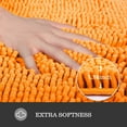 thumbnail image 6 of Orange Bathroom Rugs – Thick Chenille Bath Mats Absorbent and Washable Bath Rug Non-Slip, Plush and Soft Rugs for Bathroom, Kitchen, Shower, Sink - 15.75" x 23.62", 6 of 7