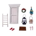 thumbnail image 2 of 10x puerta de madera de decoración en miniatura, escalera, tapete de puerta de cubo, zapatos, lámpara de aceite, corona, para decoración de accesorios Hugo Juguetes en miniatura para casa de muñecas, 2 of 7