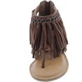thumbnail image 6 of Not Rated Keep The Peace Women's Faux Suede Sandals Tan Size 8, 6 of 6