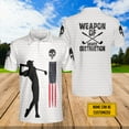 thumbnail image 2 of PHYSHOP - Customized Polo Shirts Golf Polo Skull Punisher Golfer Sports Shirts Weapon Of Grass Destrustion Polo Shirts Men, 2 of 2