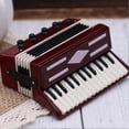thumbnail image 3 of Decorative Red Mini Accordion Wooden Figurine for House Ornament, 3 of 4
