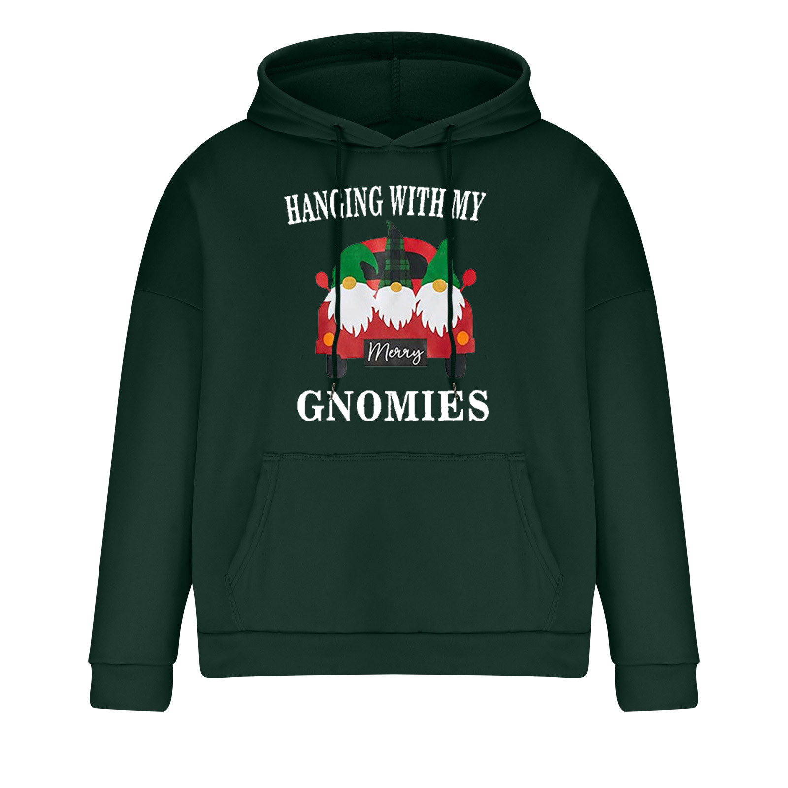 WXLWZYWL Uglu Christmas Hoodies for Men Gnome Hooded Sweatshirt Novelty Sweater Elf Long Sleeve Pullover Loose Fit Drawstring Hoodie