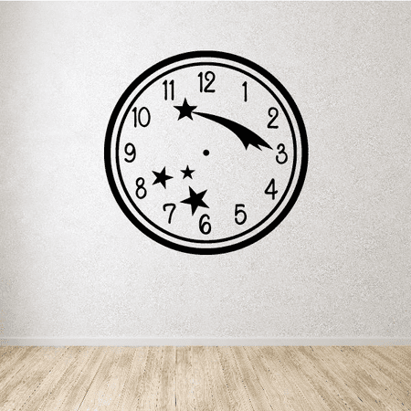 stars clock face wall decal - 36 inches - walmart