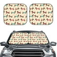 thumbnail image 6 of Lsque Dachshund Dog Puppy 2 PCS Windshield Sun Shade | CarFoldable Window Covers | Car Accessories Reflect UV for Universal Cars SUV Truck | Medium, 6 of 7