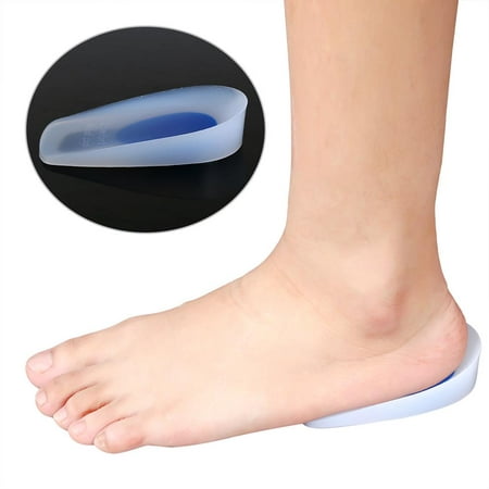 HURRISE 1 Pair Silicon Gel Heel Cup Cushion Plantillas Fascitis Plantar Pain Relief Insoles Pad 2 Sizes,Heel Cup,Silicone Heel