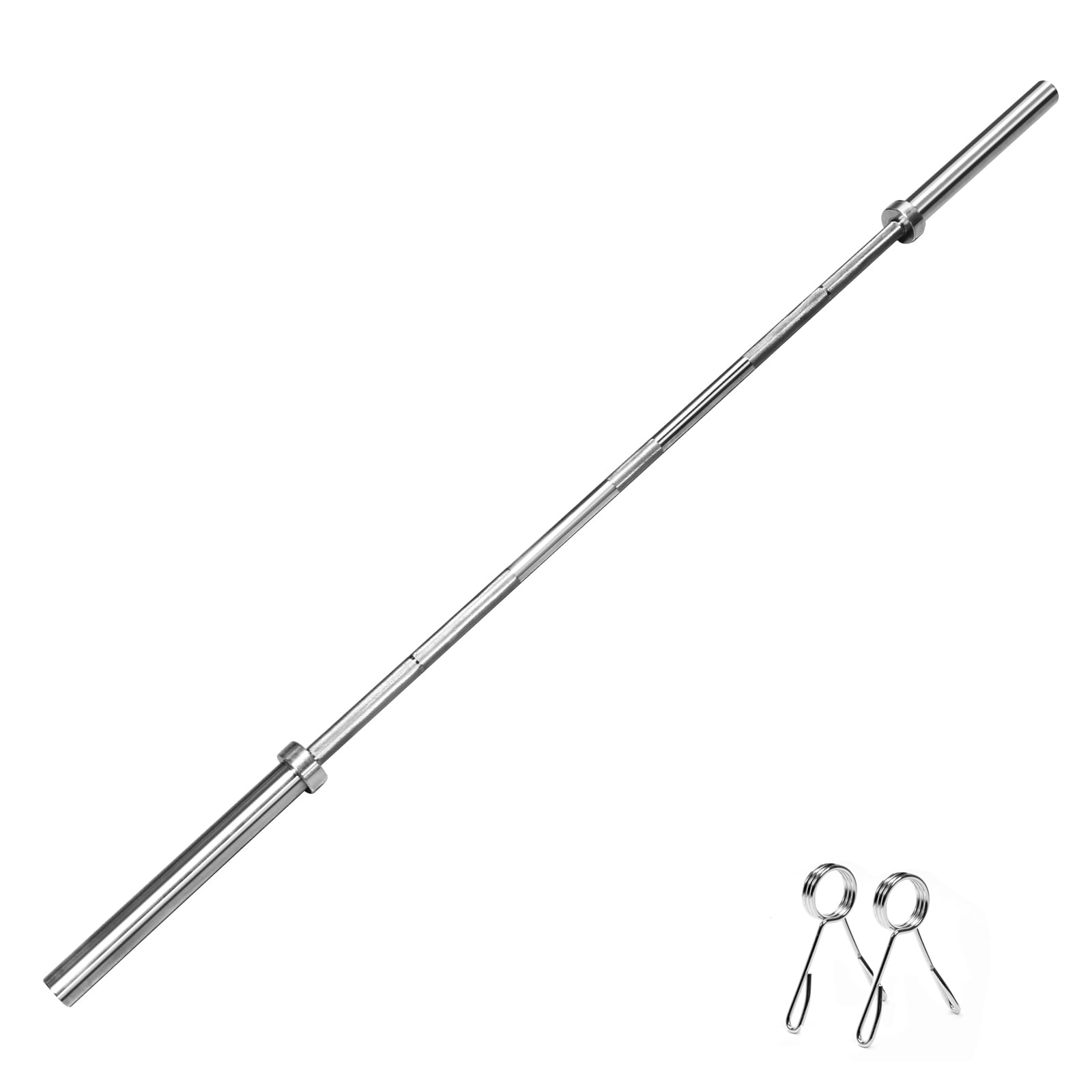 XPRT Fitness 7 Ft. Olympic Weight Lifting Barbell with Spring Collars ...