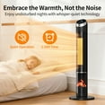 thumbnail image 7 of 37" 1500W Oscillating Space Heater, 2-in-1 Ceramic Heater & Fan for Year-Round Use, 70° Wide Angle Electric Heater for Office & Bedroom, Fast Heating, 7 of 7