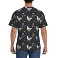 thumbnail image 3 of Bixox Men's Cartoon Rooster Printed Short Sleeve Skinny Athletic T-Shirt, 3 of 6