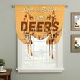 thumbnail image 2 of Orange Deer Balloon Curtains for Bedroom/Front Door/Bathroom, Wildlife Animals Rustic Farmhouse Elk Tie Up Curtains 63 Inch Length Light Filtering Kitchen Curtains Shades for Windows 46"x63", 2 of 8