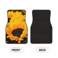 thumbnail image 2 of Kdxio Tapis de Sol de Voiture Imprimé Tournesol Buisson de Fleurs Universel SUV avant Arrière Tapis de Sol 4 Pcs avec Support en Caoutchouc Antidérapant Accessoires de Voiture pour la Plupart des Voitures, 2 of 7