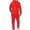 thumbnail image 5 of Frontwalk Men's Color Matching Tracksuit Long Sleeve & Jogger Pants Athletic Outfit, 2-Piece, M-3XL, 5 of 6