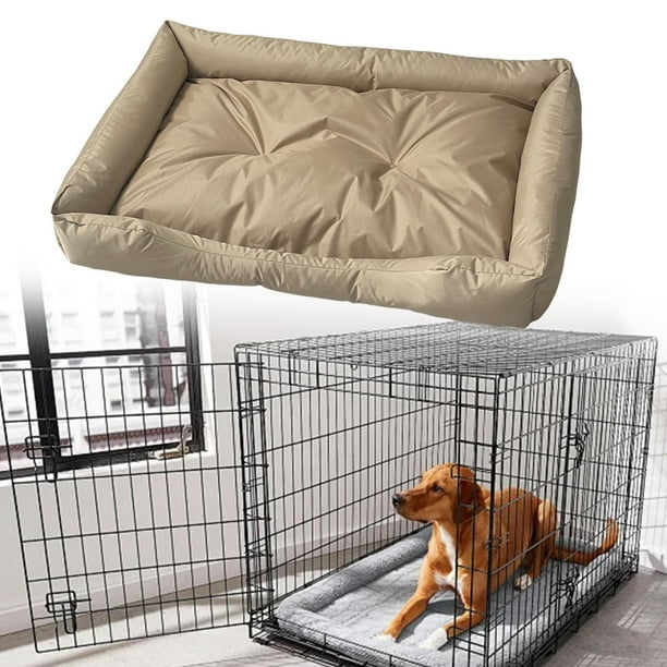 Cama Oxford para perros, tapete impermeable para jaula de cachorro, para otoño e invierno, para interiores, para gatos, cachorros, caniches, gatitos y Oro