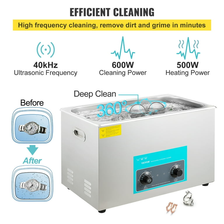 SHZOND 6.5L Ultrasonic Cleaner Sonic Cleaner Stainless Steel