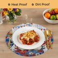 thumbnail image 4 of Independence Day Gnomes Round 13 Inch Placemats Set of 2, Red Blue Floral Gray Wood HeatResistant Non Slip Place Mats for Dining Table, Wipeable Braided Kitchen Table Mats for Housewarming, 4 of 9