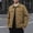 #Khaki, variant on DPTALR Men's Solid Color Corduroy Outdoor Pocket Long Sleeve Jacket,Black, XXXXL