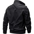 thumbnail image 2 of KEINXS Men‘s Cotton Lightweight Multi Pockets Zip Front Stand Collar Military Jackets Windbreaker, 2 of 7