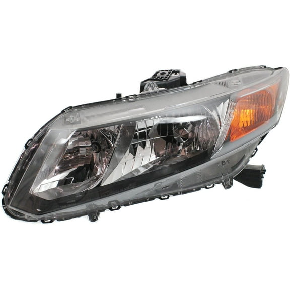 Headlight Compatible With 2012 Honda Civic Left Driver Halogen With bulb(s)