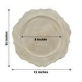 thumbnail image 3 of Balsa Circle 6 Rustic White 13" Wooden Round Acrylic Charger Plates Scalloped Trim Party Events Decorations Supplies, 3 of 8