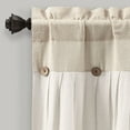 thumbnail image 6 of Lush Decor Linen Button Valance - Gray White, 6 of 11
