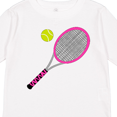 thumbnail image 4 of Inktastic Pink Tennis Racket and Ball Boys or Girls Long Sleeve Toddler T-Shirt, 4 of 5