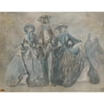 thumbnail image 2 of Constantin Guys 18x15 Black Ornate Wood Framed Double Matted Museum Art Print Titled - Englishmen in Paris, 2 of 5
