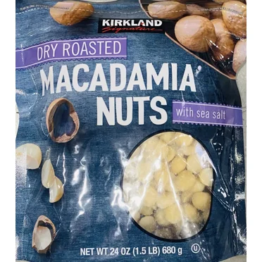 Dry Roasted MACADAMIA NUTS With SEA SALT 24 oz Bag 1.5 Lbs