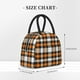 thumbnail image 2 of Balery Orange Plaid Bolsa de Almuerzo para Mujeres, Caja de Almuerzo, Bolsa de Almuerzo Pequeña Impermeable, Tote de Almuerzo Reutilizable con Gran Capacidad, 2 of 6