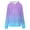 Light Blue, variant on VANLOFE Hoodies for Women Casual Gradient Printing Long Sleeve Sweaters Boat Neck Drawstring Oversize Hooded Loose Pullover Elastic Tops for Women （Hot Pink,XL）