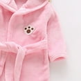 thumbnail image 4 of Gibobby Children's Plush Coral Fleece Bathrobe,Cozy Hooded Robe with Belt,Cute Print,for Kids Toddlers 2-12 Years,Warm After-Bath Loungewear Toddler Pajamas Toddler Pajamas,Pink,Size 5-6T, 4 of 6