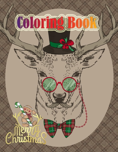 #028 sample drawing from the book: the coloring book of christmas in 2020 Merry Christmas Coloring Book : 50 Wonderful Pages to Color with Santa Claus, Reindeer, Snowmen