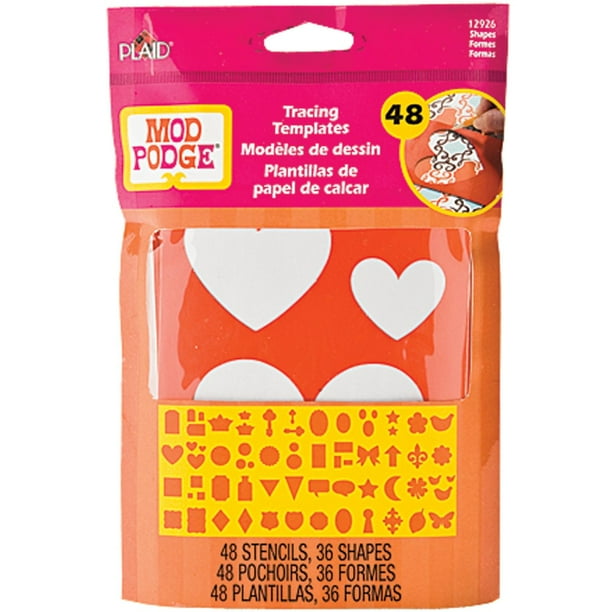 Mod Podge Tracing Templates, 12926 Basic Shapes (48-Stencils with 36 Shapes)