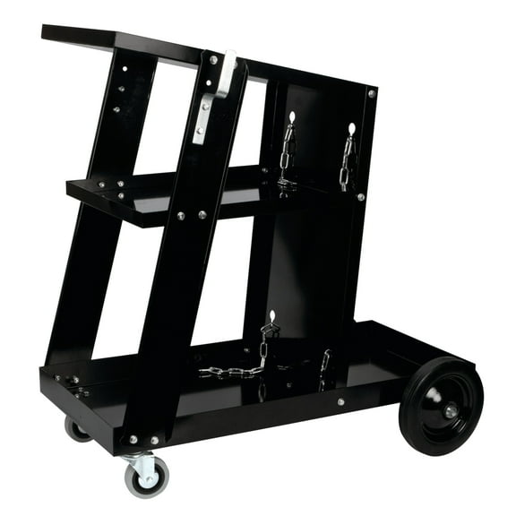 Performance Tool W53992 Universal Mobile Welding Cart with Storage Trays for MIG Welders and Plasma Cutters, Black